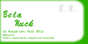 bela muck business card