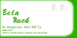 bela muck business card